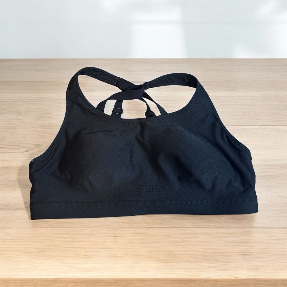 Avia Sports Bra Black XXL Womens Strappy Activewear AV101234 Workout Gym